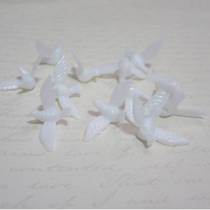 Mini White Doves - 12